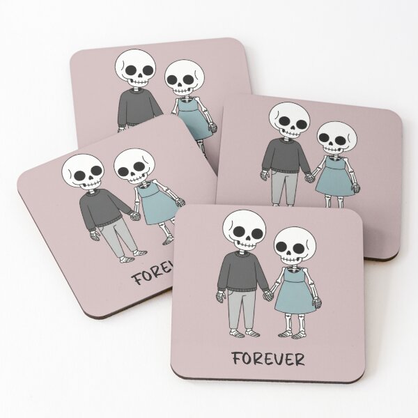 Item preview, Forever... | Cute Skeleton Couple Gothic Valentine designed and sold by designsdetour.