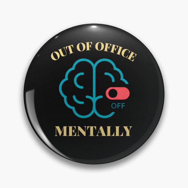 Item preview, Out of Office Mentally – Burnout Awareness Minimal Typography Design designed and sold by AdicretorDesign.