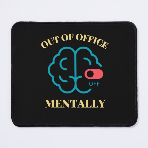 Item preview, Out of Office Mentally – Burnout Awareness Minimal Typography Design designed and sold by AdicretorDesign.
