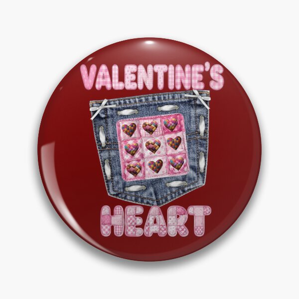 Item preview, Valentine’s Heart Denim Pocket Patchwork - Shabby Chic Country Style designed and sold by Italian Ink Studio.