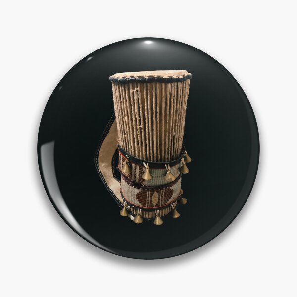 Item preview, Yoruba Talking Drum with Bells - Nigerian Percussion designed and sold by MammothArt.