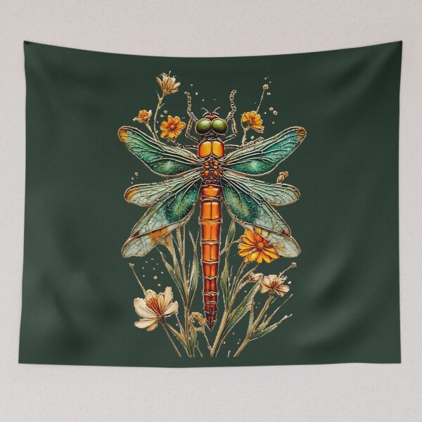 Item preview, Golden Dragonfly - Delicate Wings Botanical designed and sold by Shift-Bloom.