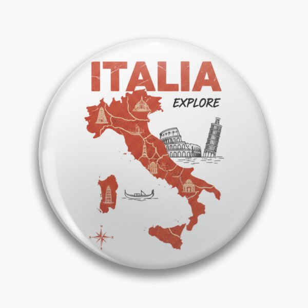 Item preview, Explore Italy Vintage Map Illustration designed and sold by HaciPrint.
