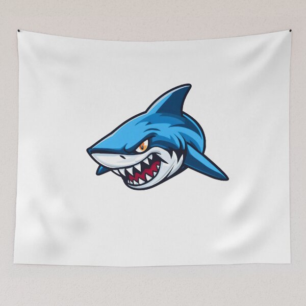 Item preview, Fierce Shark Mascot – Aggressive Ocean Predator Design designed and sold by Kavya Art.