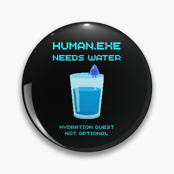 Item preview, Human Exe Needs Water Hydration Quest — Funny Gamer Wellness Gift designed and sold by Retro Gamer Gifts.