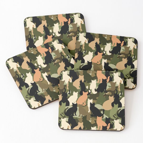 Item preview, Minimalistic Woodland Cat Camo Pattern  - Gifts For Men designed and sold by RoyalStarsPatts.