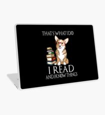 Corgi für Buchliebhaber, Buch-Nerds, Leser oder Englischlehrer Laptop Folie