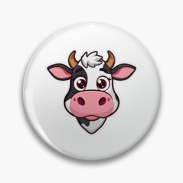 Item preview, Cute Kawaii Cow Face Cartoon – Adorable Farm Animal Illustration designed and sold by Kavya Art.