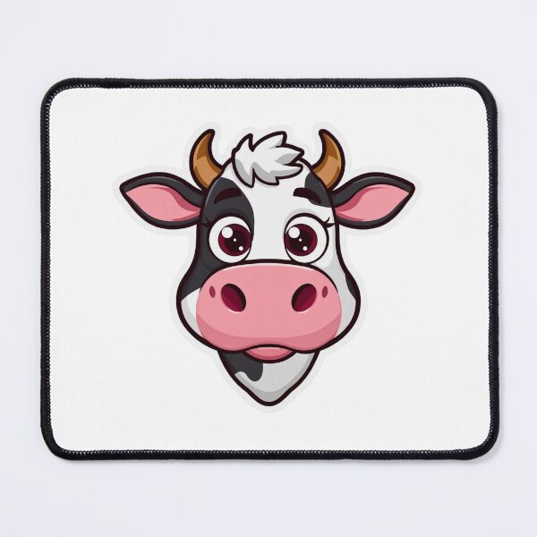 Item preview, Cute Kawaii Cow Face Cartoon – Adorable Farm Animal Illustration designed and sold by Kavya Art.