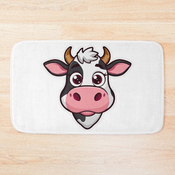 Item preview, Cute Kawaii Cow Face Cartoon – Adorable Farm Animal Illustration designed and sold by Kavya Art.