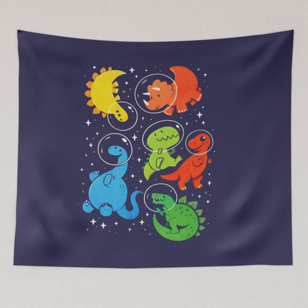 Item preview, Cute Space Dinosaurs – Colorful Astronaut Dino Design designed and sold by Maryna_Reine.