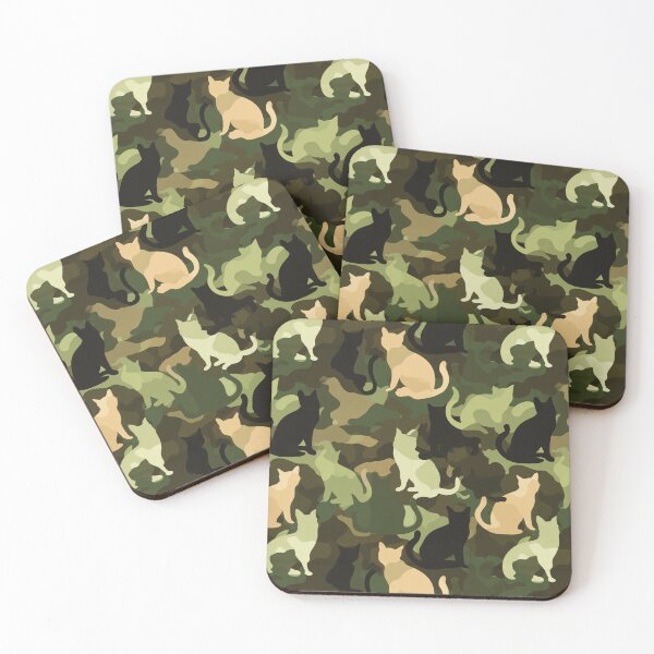 Item preview, Cute Forest Cat Camouflage Texture  - Gift Ideas designed and sold by RoyalStarsPatts.