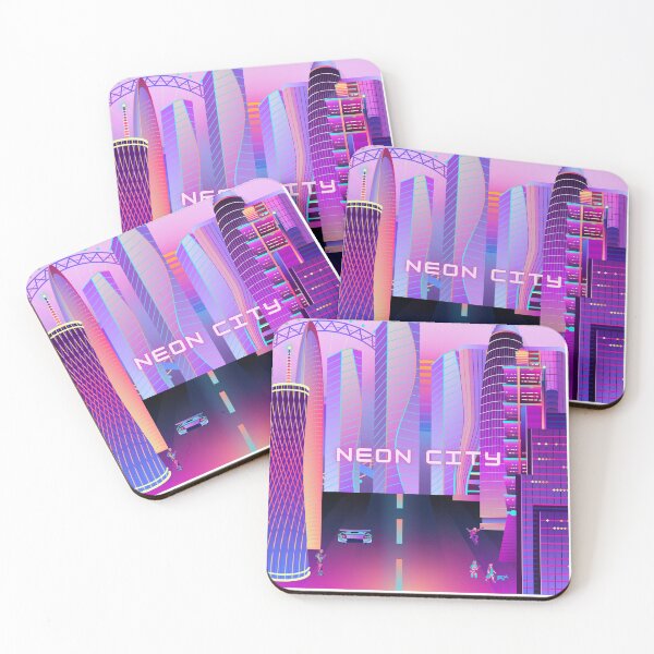 Item preview, City in neon designed and sold by lazie-artiste.