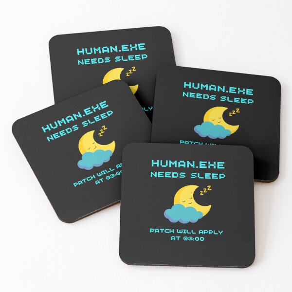 Item preview, Human Exe Needs Sleep Patch Will Apply at 03:00 — Funny Night Owl Gamer Gift designed and sold by Retro Gamer Gifts.