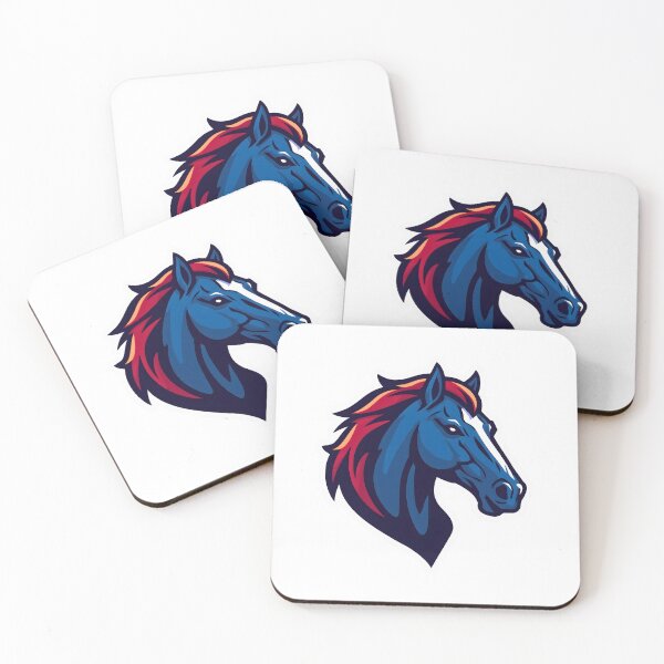 Item preview, Fierce Blue Stallion Mascot – Powerful Horse Logo Illustration designed and sold by Kavya Art.