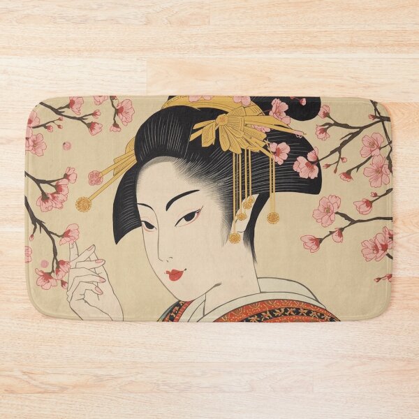Item preview, Japanese Ukiyo-e Geisha Portrait with Cherry Blossoms designed and sold by Vandy Fullam.