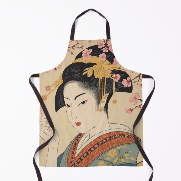 Item preview, Japanese Ukiyo-e Geisha Portrait with Cherry Blossoms designed and sold by Vandy Fullam.