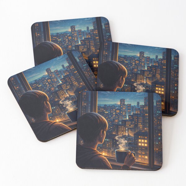 Item preview, Late-night coffee with a city view designed and sold by DaGont Creative.