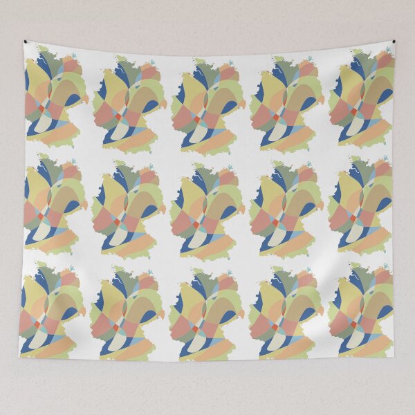 Item preview, Germany Map Tote Bag — Abstract Colourful Art designed and sold by iampaulmorris.