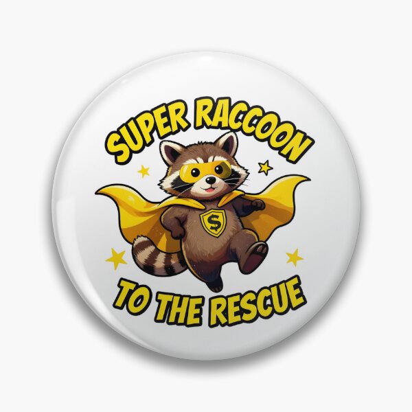 Item preview, Super Raccoon To The Rescue Cartoon Animal designed and sold by CeliaZnx.