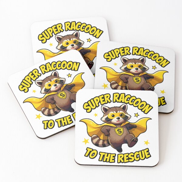 Item preview, Super Raccoon To The Rescue Cartoon Animal designed and sold by CeliaZnx.