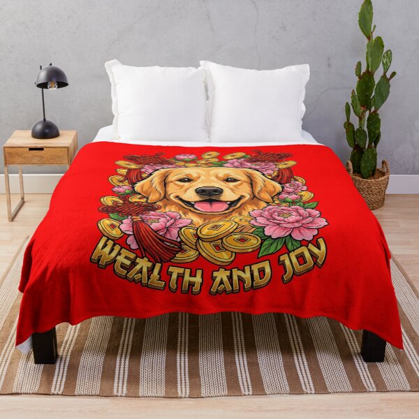Item preview, Golden Retriever Wealth and Joy CNY designed and sold by Tong4130.