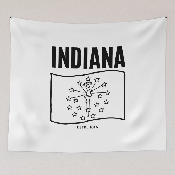 Item preview, Indiana flag USA designed and sold by Peerless-Prime.
