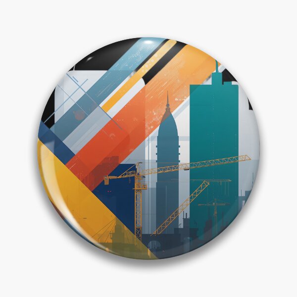 Item preview, Modern Abstract City Construction Geometry designed and sold by KiraChie.