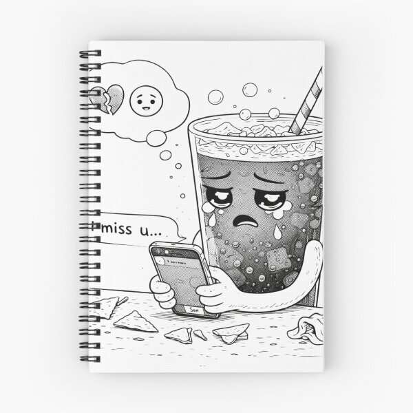 Item preview, Left on Seen — Sad Bubble Tea Texting (Black & White) designed and sold by ComedyInkFactor.