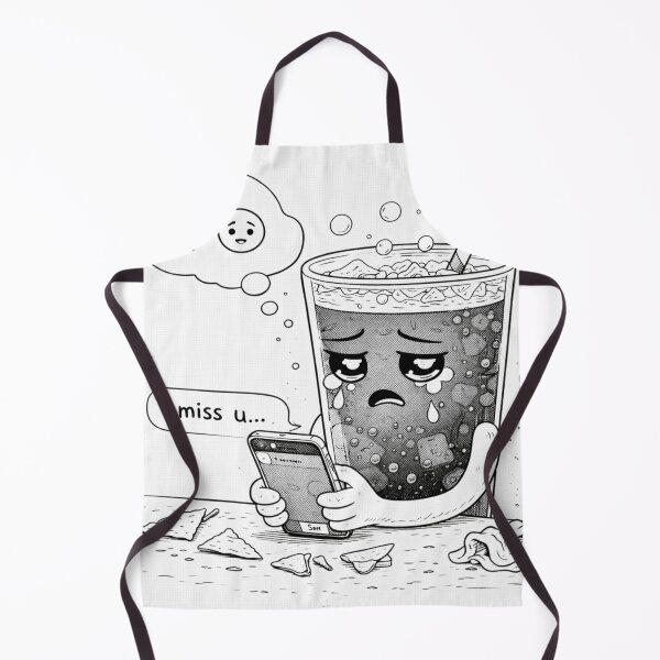 Item preview, Left on Seen — Sad Bubble Tea Texting (Black & White) designed and sold by ComedyInkFactor.