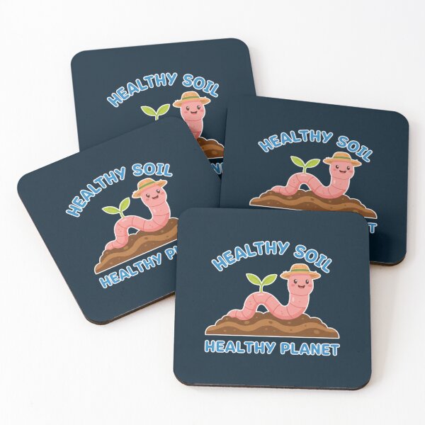 Item preview, Kawaii Earthworm Healthy Soil Healthy Planet Cute Mascot for Gardeners designed and sold by MarcusReeda.
