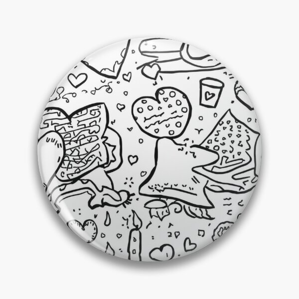 Item preview, Cozy Hearts Coloring Page – Relaxing Black and White Line Art designed and sold by Kookyclan.