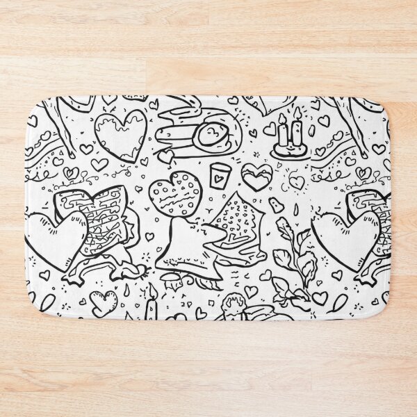 Item preview, Cozy Hearts Coloring Page – Relaxing Black and White Line Art designed and sold by Kookyclan.