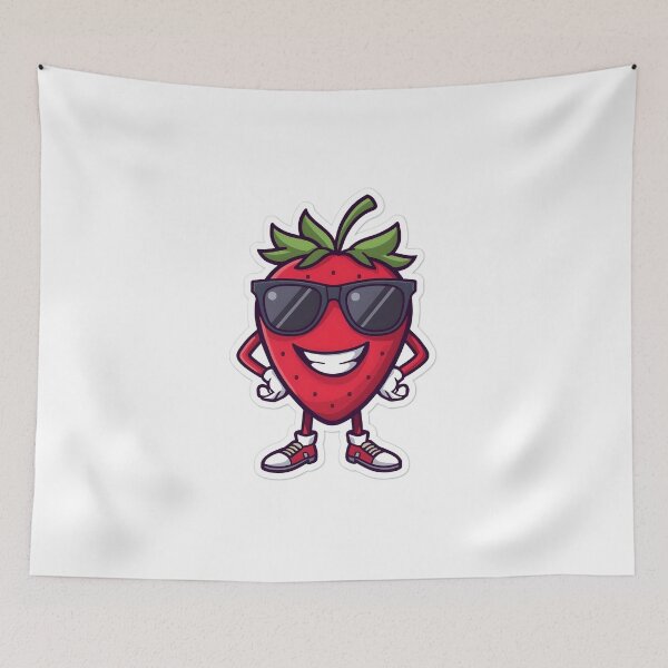Item preview, Savage Strawberry Gang – Cool Strawberry Sticker designed and sold by QueenNahla.