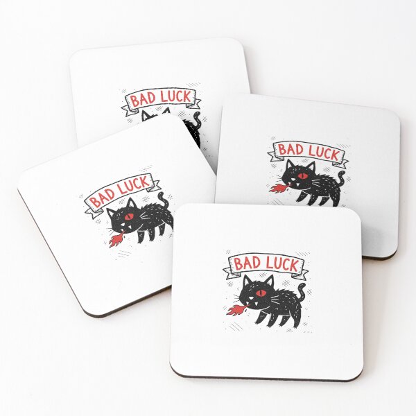 Item preview, Bad Luck Cat Illustration — Edgy Retro Cartoon Black Cat Design designed and sold by Colorful-Garden.