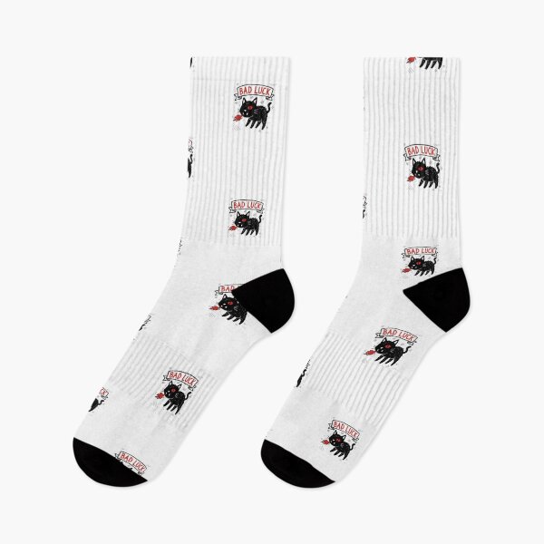Item preview, Bad Luck Cat Illustration — Edgy Retro Cartoon Black Cat Design designed and sold by Colorful-Garden.