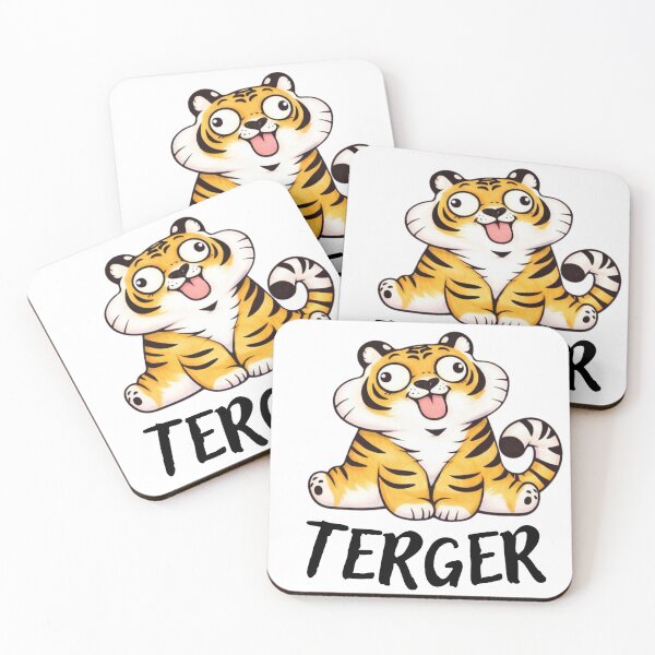 Item preview, Derpy Tiger "Terger" – Funny Cute Meme Animal Illustration designed and sold by Maryna_Reine.