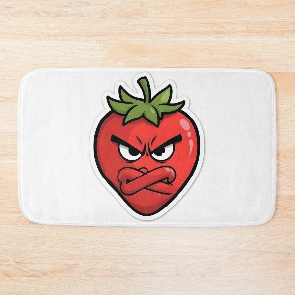 Item preview, Savage Strawberry Gang – Angry Strawberry Sticker designed and sold by QueenNahla.
