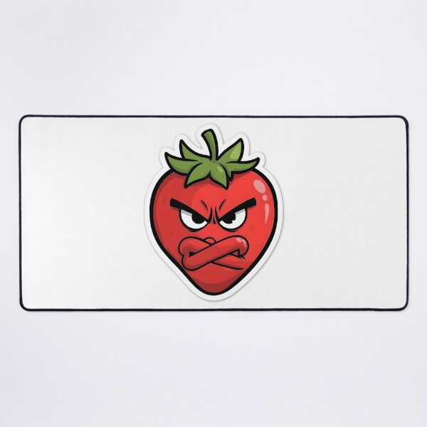 Item preview, Savage Strawberry Gang – Angry Strawberry Sticker designed and sold by QueenNahla.