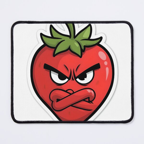 Item preview, Savage Strawberry Gang – Angry Strawberry Sticker designed and sold by QueenNahla.