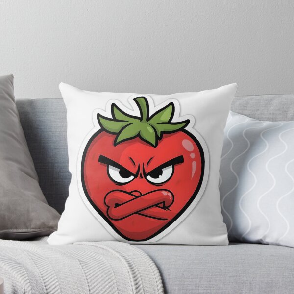 Item preview, Savage Strawberry Gang – Angry Strawberry Sticker designed and sold by QueenNahla.