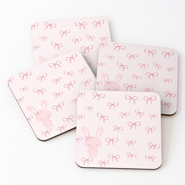 Item preview, pink bows and bunny designed and sold by lazie-artiste.