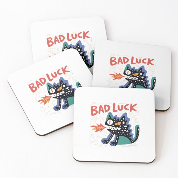 Item preview, Bad Luck Cat Illustration — Edgy Retro Cartoon Black Cat Design designed and sold by Colorful-Garden.