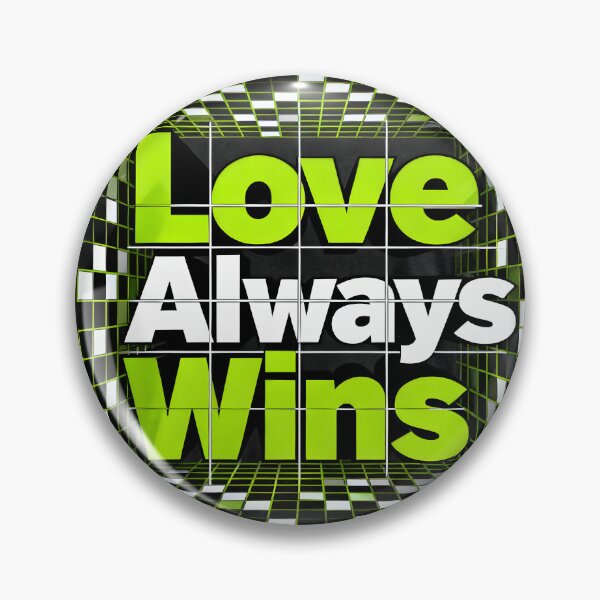 Item preview, Love Always Wins Typography Inside Abstract Cube Design designed and sold by FreeFromDefault.