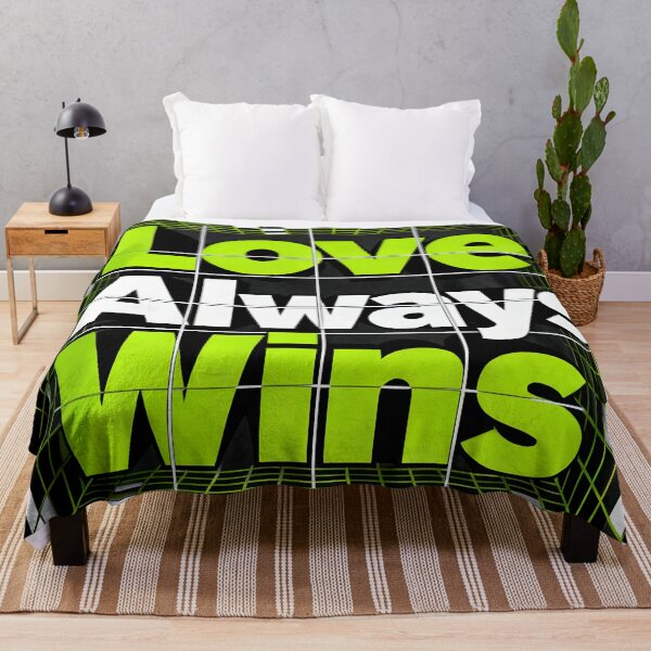 Item preview, Love Always Wins Typography Inside Abstract Cube Design designed and sold by FreeFromDefault.