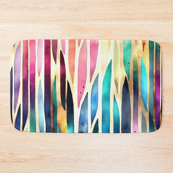 Item preview, Watercolor RAINBOW - Art Deco - PATTERN - Gold Leaf - Rainbow designed and sold by CleverCulture.