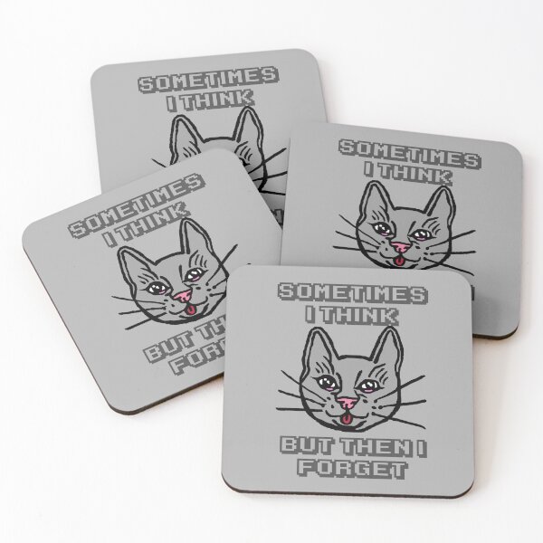 Item preview, Sometimes I Think But Then I Forget Cat Meme Joke designed and sold by CamilasPrints.