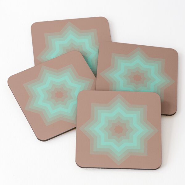 Item preview, Mocha Mousse Beveled Glass Star Pattern designed and sold by PatternSalad.