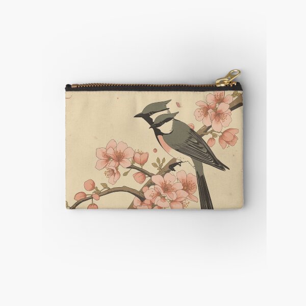 Item preview, Japanese Ukiyo-e Mejiro Birds and Cherry Blossoms Kacho-ga Print designed and sold by Vandy Fullam.