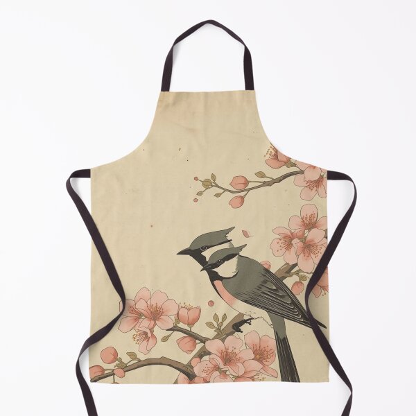 Item preview, Japanese Ukiyo-e Mejiro Birds and Cherry Blossoms Kacho-ga Print designed and sold by Vandy Fullam.